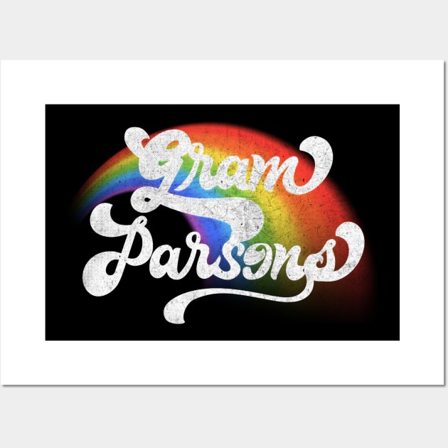 Gram Parsons // Retro Faded Style Design Wall Art by DankFutura